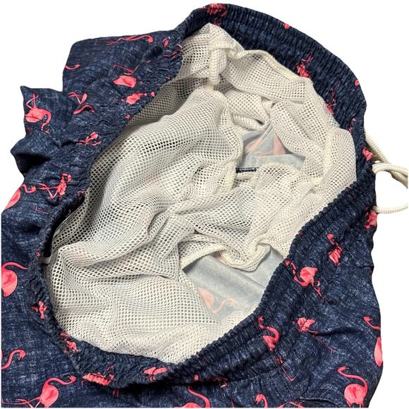 Trunks Surf & Swim Shorts Mens Large, Pockets, blue Flamingo/liner Quick Dry - Picture 4 of 8